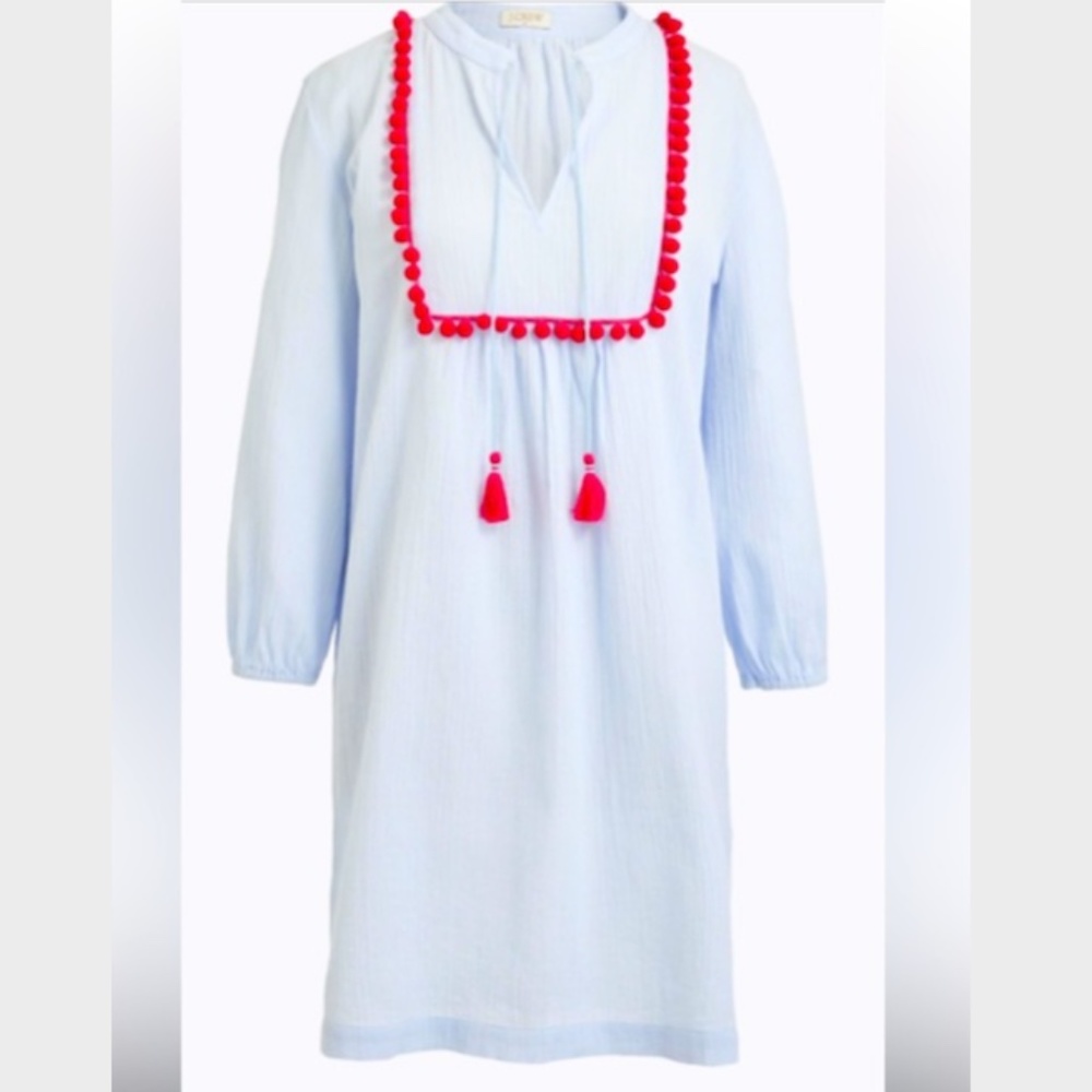 JCREW FACTORY Pom-pom Tunic Cover-up